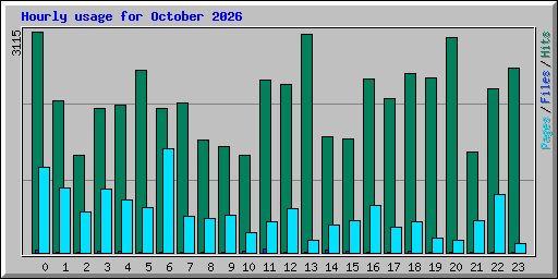 Hourly usage for October 2026